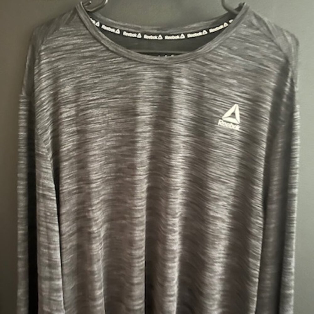Reebok Long Sleeve Gray Performance Shirt 3XL — Stretch / Moisture-Wicking
